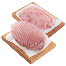 Magere hamlappen of hamrollade